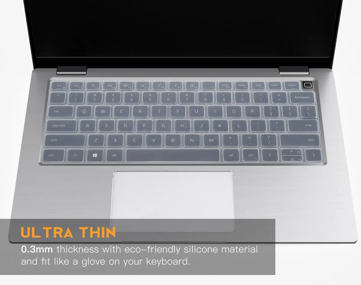 CaseBuy Clear Silicone Keyboard Cover for Dell Latitude 14"/15.6" Laptops | US Layout Protector Skin - view 3