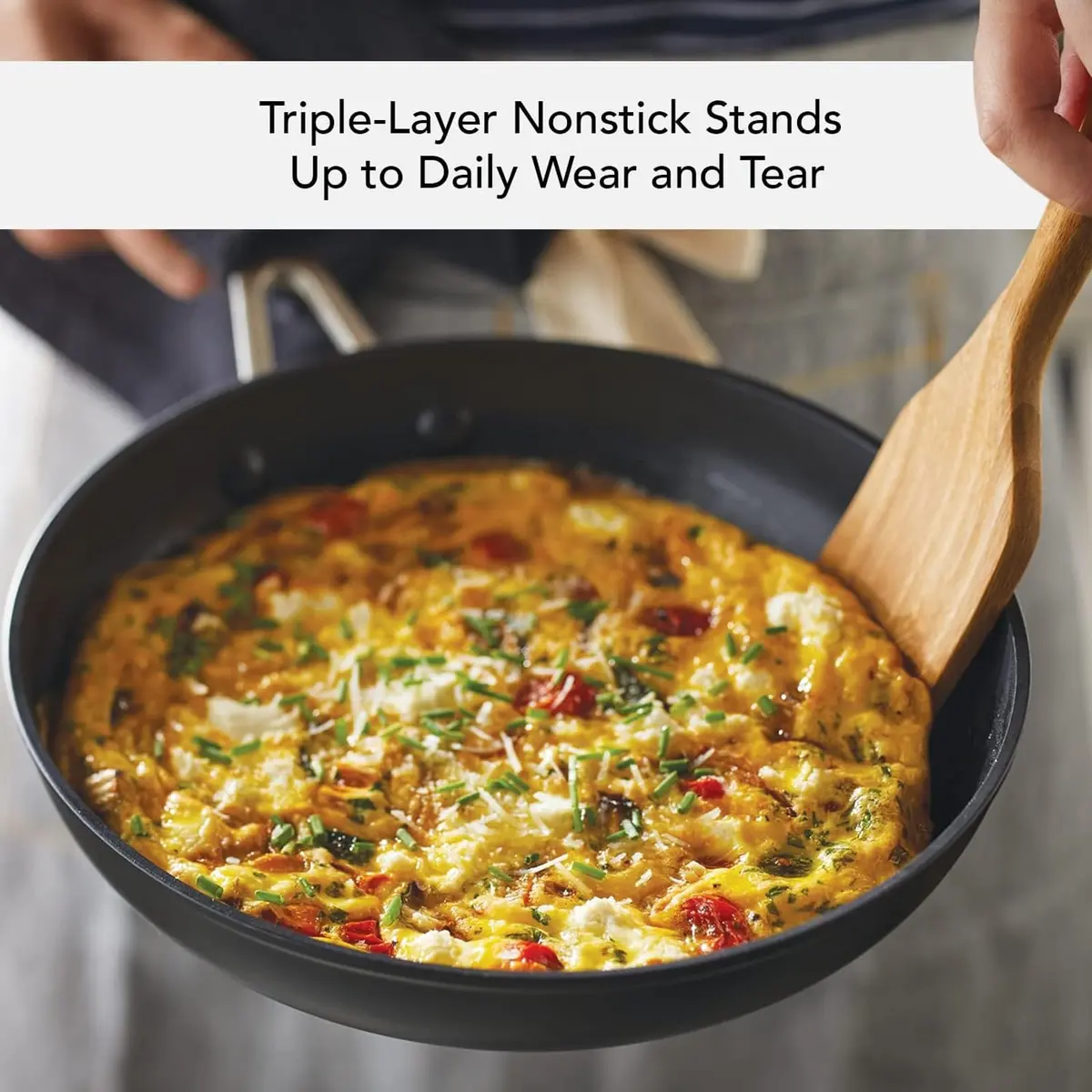KitchenAid Hard Anodized Induction Nonstick Frying Pan Set With Lid, 8 & 10 Inch Skillets, 2.27 kg (5 lb) | Durable, Even Heating, Dishwasher & Oven Safe - view 3