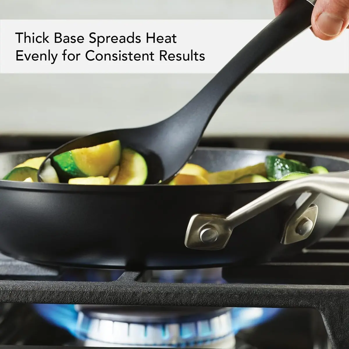 KitchenAid Hard Anodized Induction Nonstick Frying Pan Set With Lid, 8 & 10 Inch Skillets, 2.27 kg (5 lb) | Durable, Even Heating, Dishwasher & Oven Safe - view 4