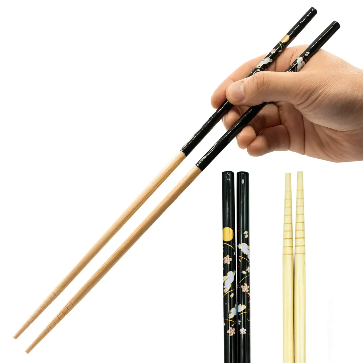 Tanaka Hashi Long Japanese Cooking Chopsticks 33 cm (13 inch) | Anti-Slip Tip for Frying & Serving - main product image