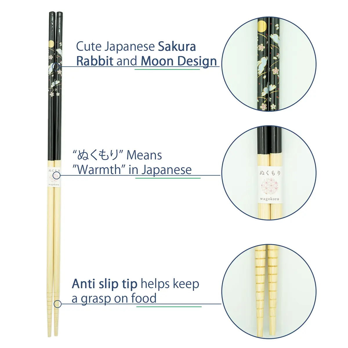 Tanaka Hashi Long Japanese Cooking Chopsticks 33 cm (13 inch) | Anti-Slip Tip for Frying & Serving - view 3