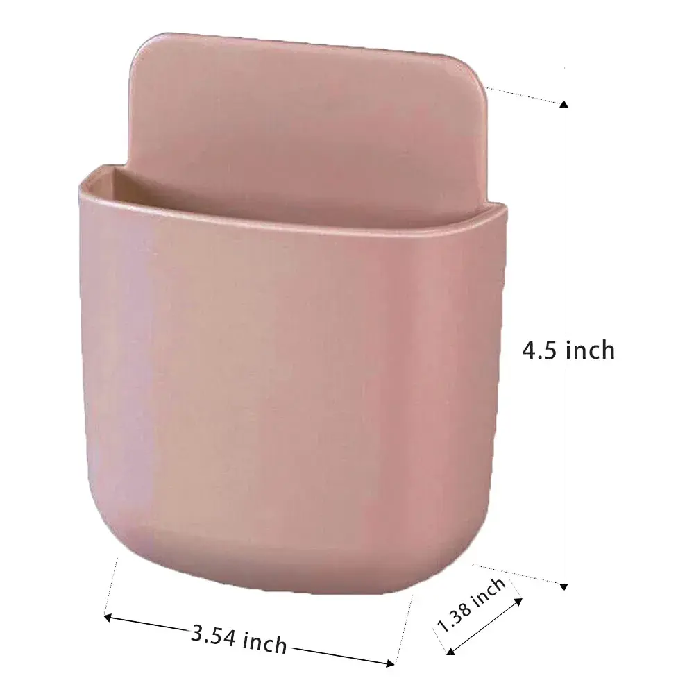 LVYOUIF Pink 3 Pack Remote Control Holder Wall Mount | Organizer for Phones, Pens, Office Supplies - view 4