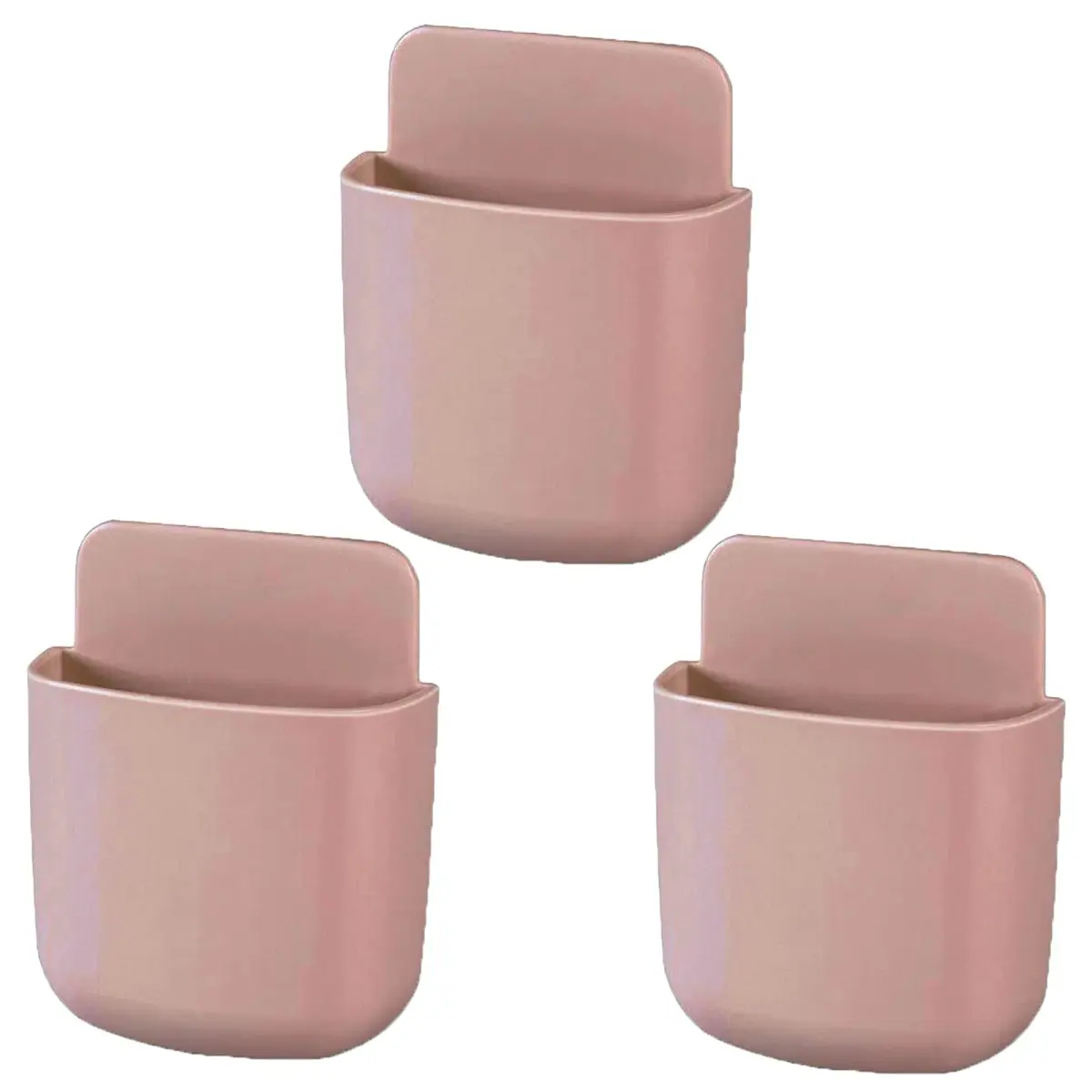 LVYOUIF Pink 3 Pack Remote Control Holder Wall Mount | Organizer for Phones, Pens, Office Supplies - main product image