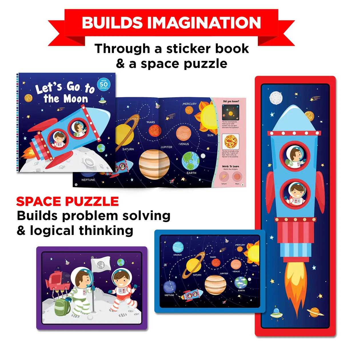 Learnabee Educational Toys & Games for 3 Year Olds | Screen-Free Fun & Learning (257.18 cubic inches, Multicolor) - view 4