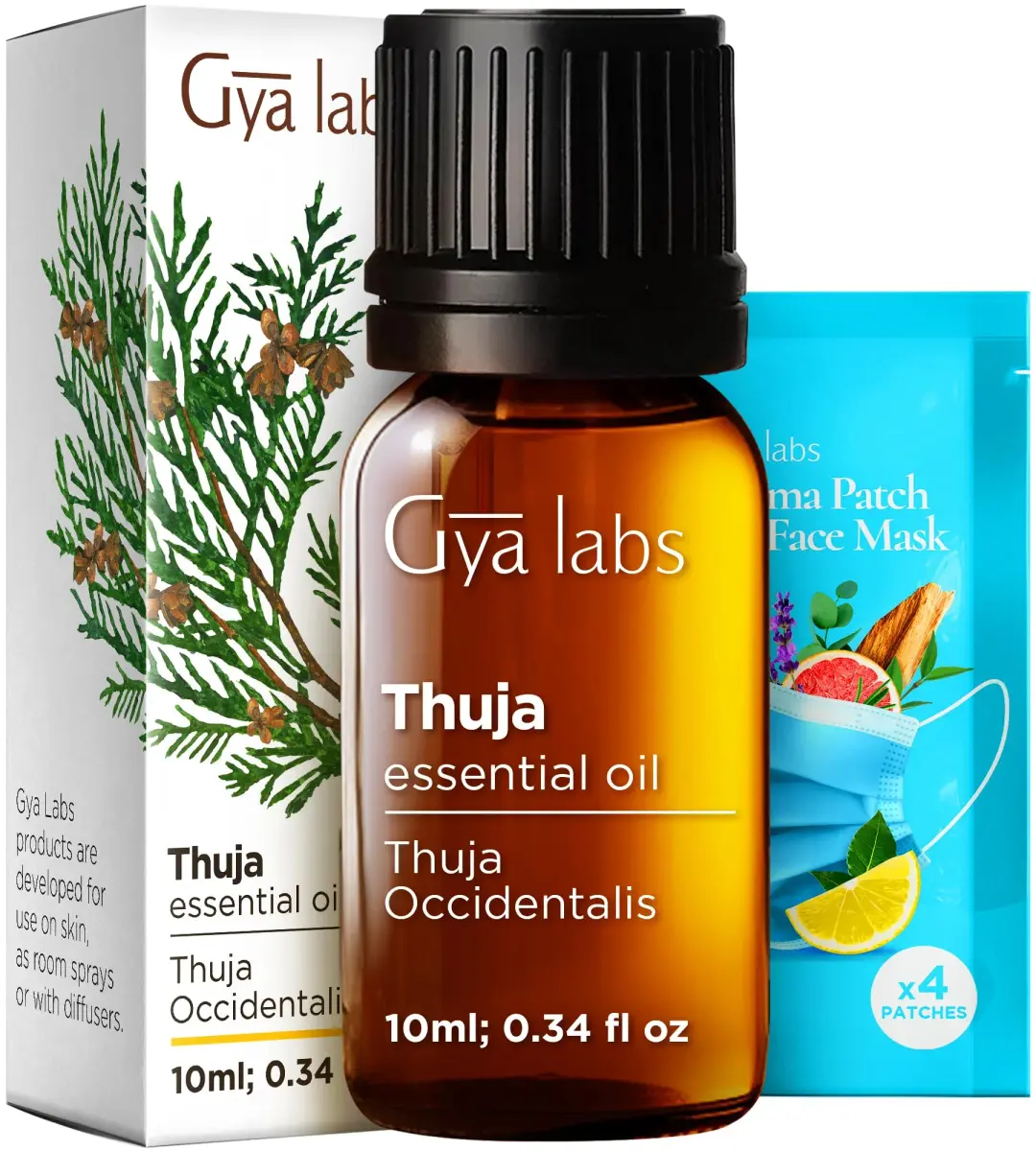 Gya Labs Thuja Essential Oil 10ml (0.34 Fl Oz) | USA Imported for Hair, Skin & Candle Making - main product image