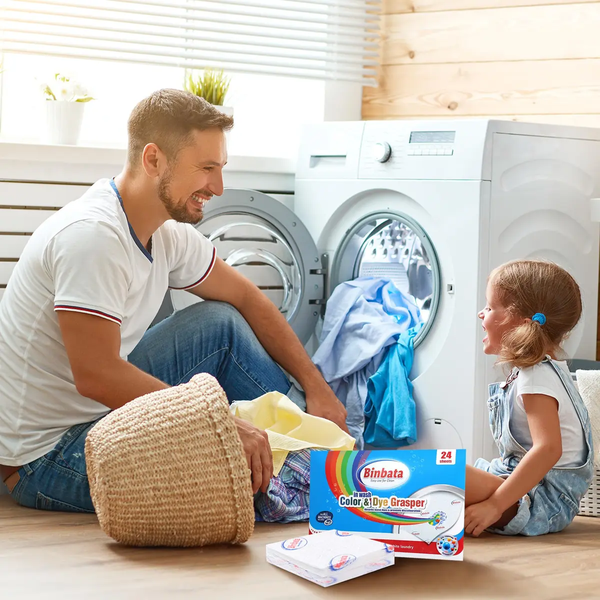 Binbata Color Grasper Laundry Sheets 24 Count | Prevents Dye Bleeding & Discoloration - view 7