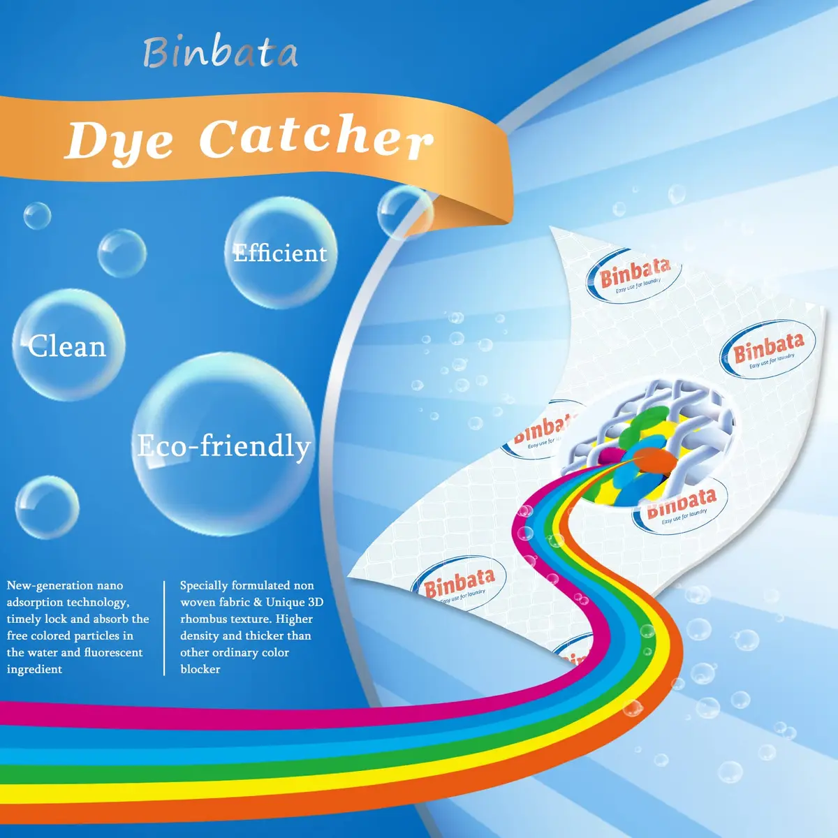 Binbata Color Grasper Laundry Sheets 24 Count | Prevents Dye Bleeding & Discoloration - view 3