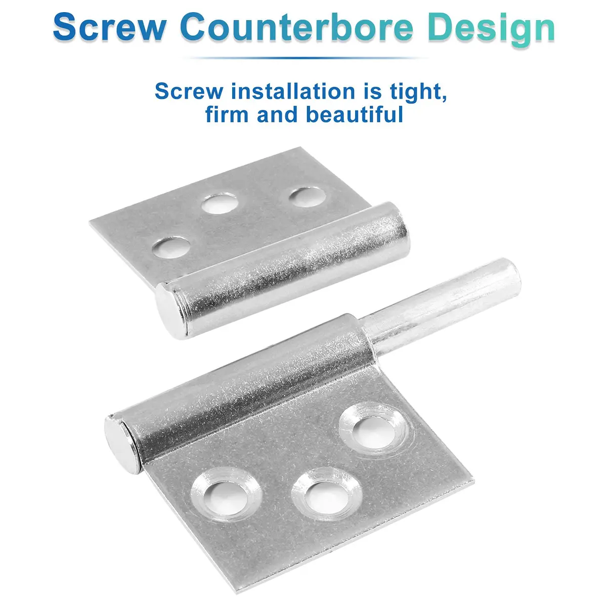 Bonsicoky 3 Inch Lift Off Hinges, 4Pcs | 73mm (2.87") Stainless Steel Detachable Door Hinges - view 5