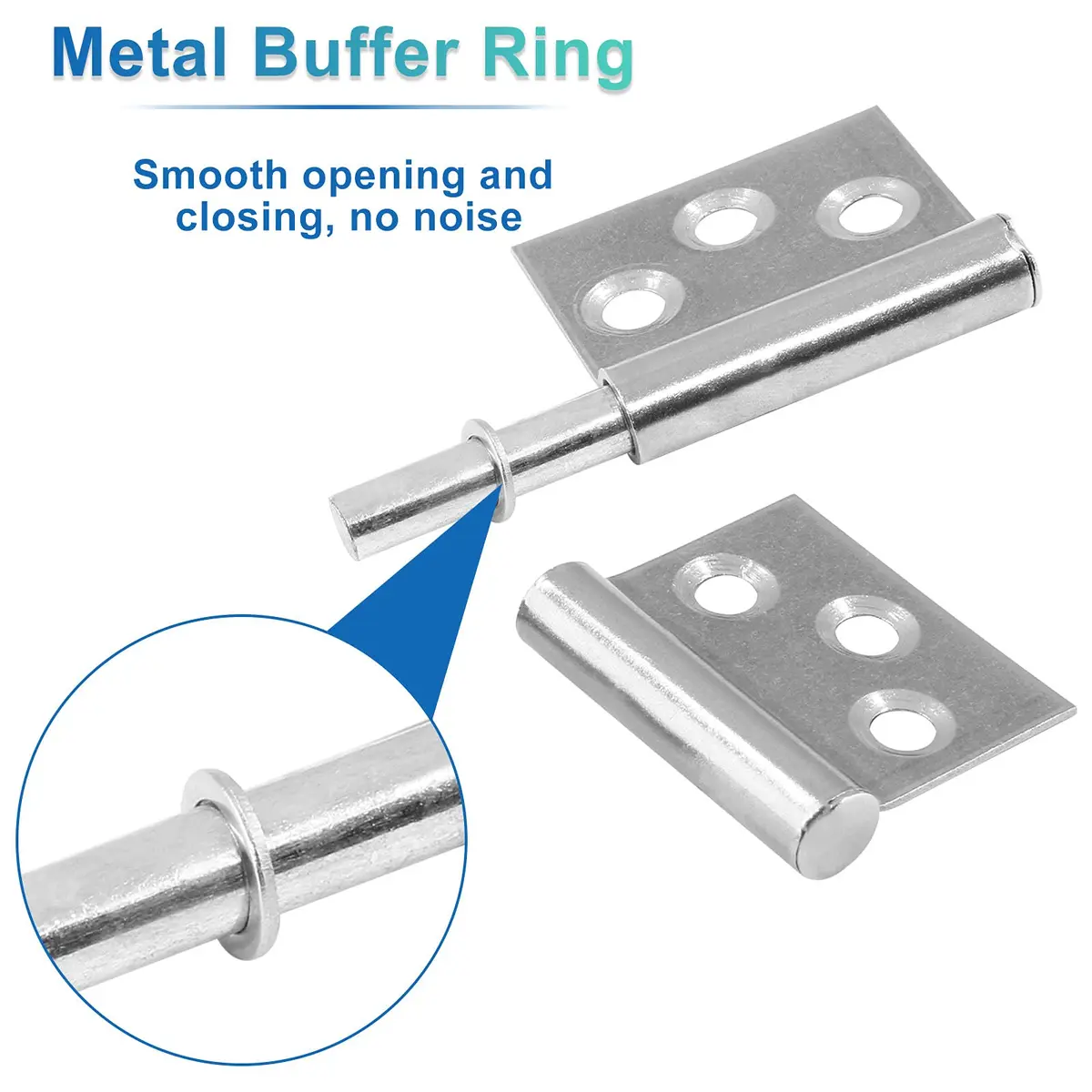 Bonsicoky 3 Inch Lift Off Hinges, 4Pcs | 73mm (2.87") Stainless Steel Detachable Door Hinges - view 3