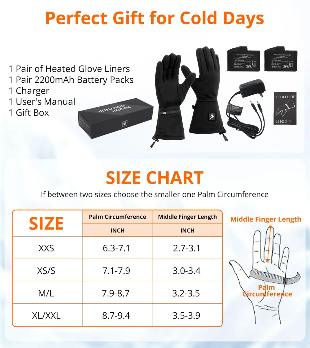 Taileluo Heated Glove Liners for Women Men XL/XXL | Rechargeable Touchscreen Winter Gloves - view 6