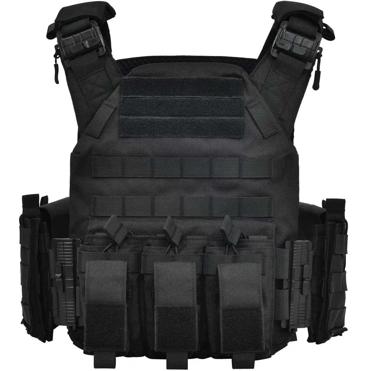GFIRE Tactical Vest Lightweight 3D Breathable Vest for Training Black L-4XL | Adjustable Quick Release MOLLE System - main product image