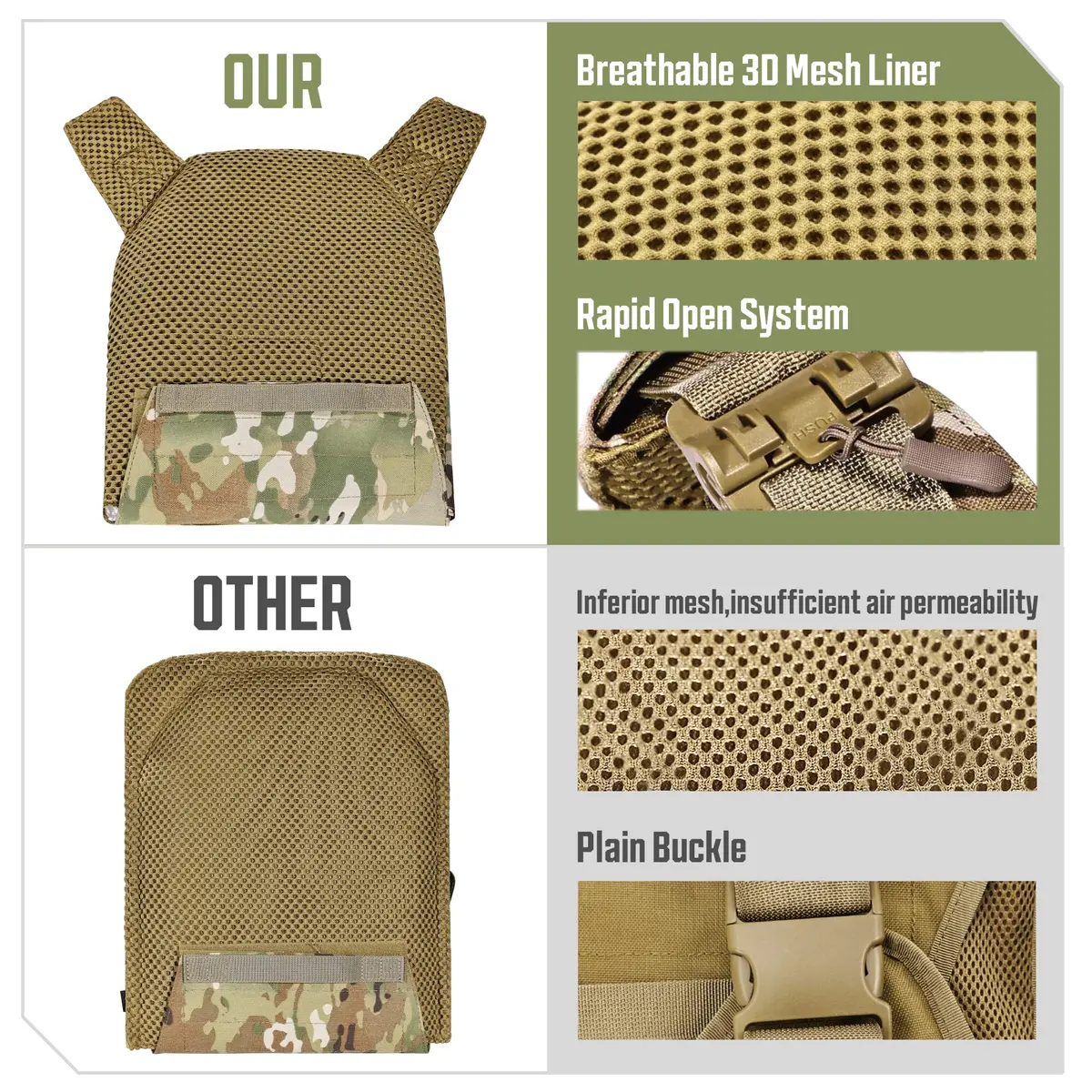 GFIRE Tactical Vest Elite Cp Camo | Adjustable, Breathable, Modular for Training & Outdoor Use - view 6
