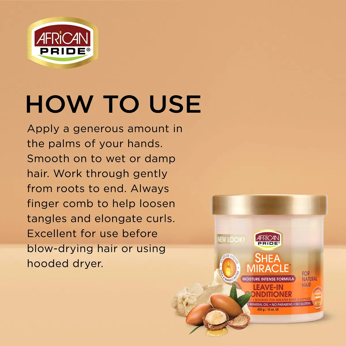 African Pride Shea Miracle Leave In Conditioner 45ml (15 Fl Oz) 3-Pack | Smooths Curls, Coils & Waves - view 2