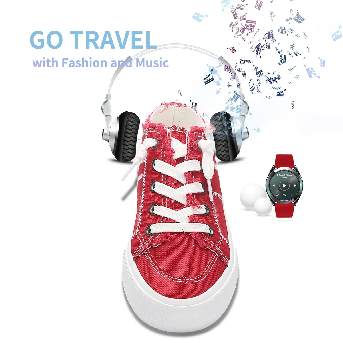 Obtaom Women Canvas Mules Memory Foam Clipper Fashion Sneakers Comfortable Slip-On Mule Backless Shoe (Red Canvas US6) - view 7