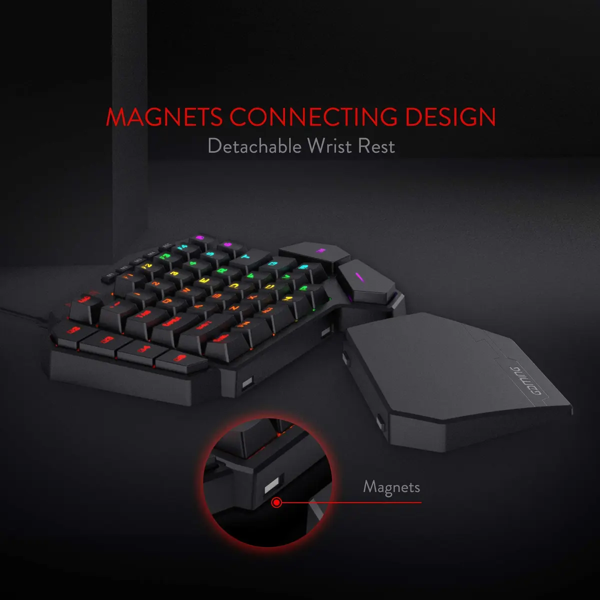 Redragon K585 DITI One-Handed RGB Mechanical Gaming Keypad with Hot-Swappable Switches & Wrist Rest - view 9