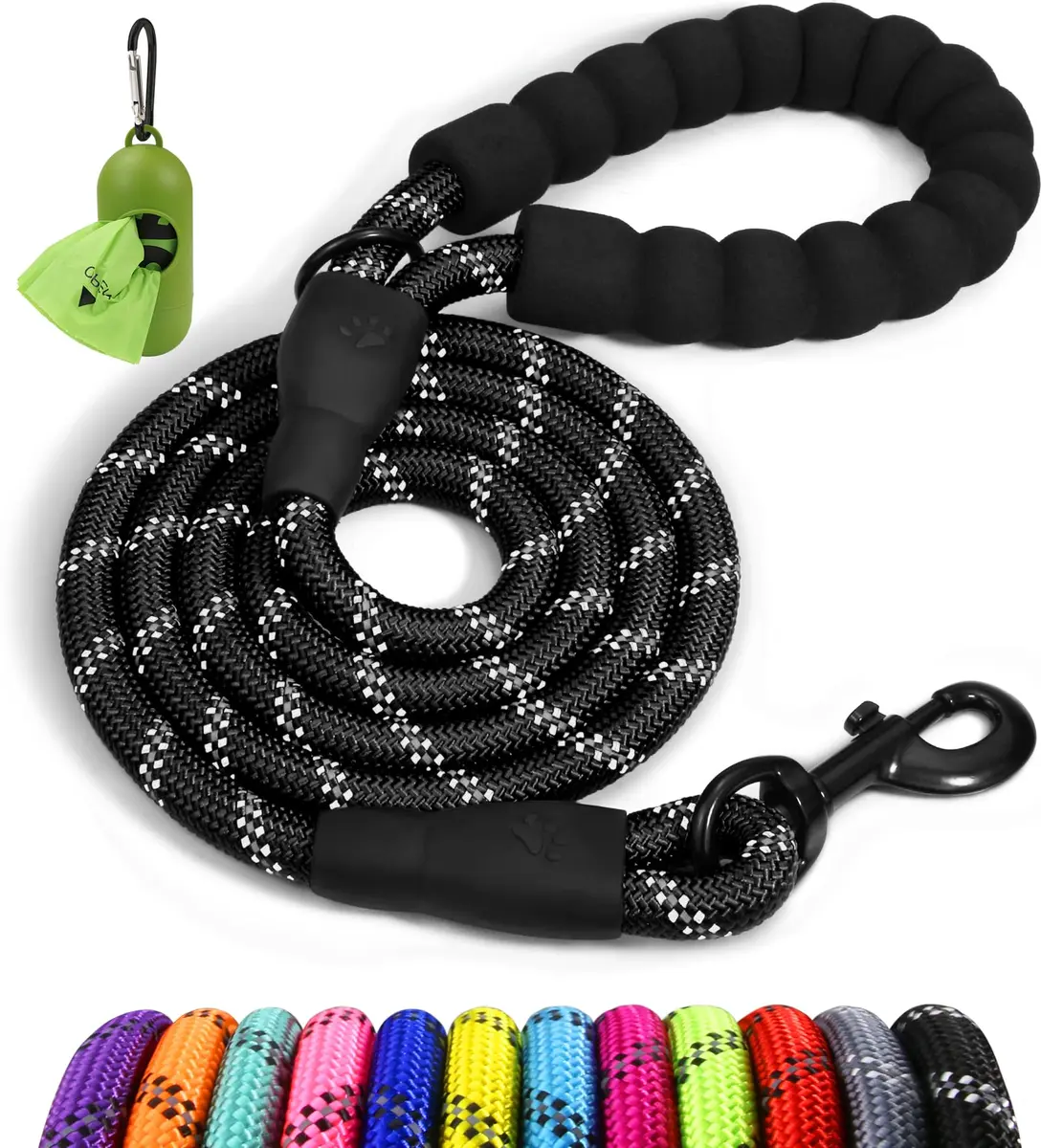 Taglory 6 FT (1.83 m) Padded Handle Rope Dog Leash | Heavy Duty Climbing Rope for Large Dogs - main product image