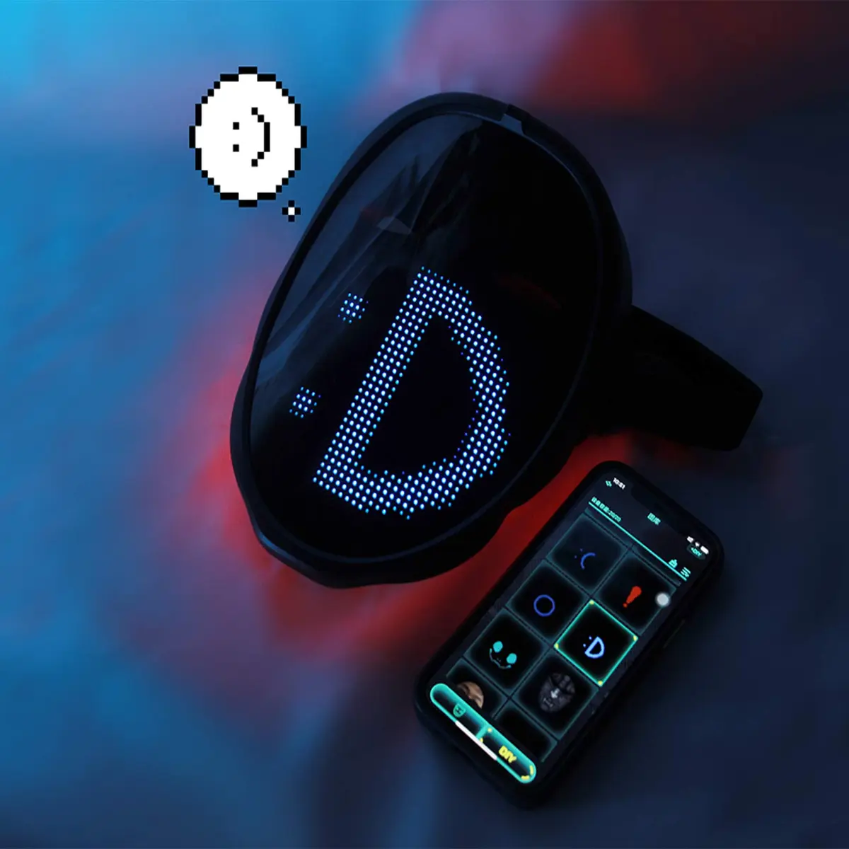 Depointer Life Led Mask with Bluetooth-compatible App Controlled, Customizable Shining Mask, unisex-adult | Bluetooth & DIY Light Display - view 5