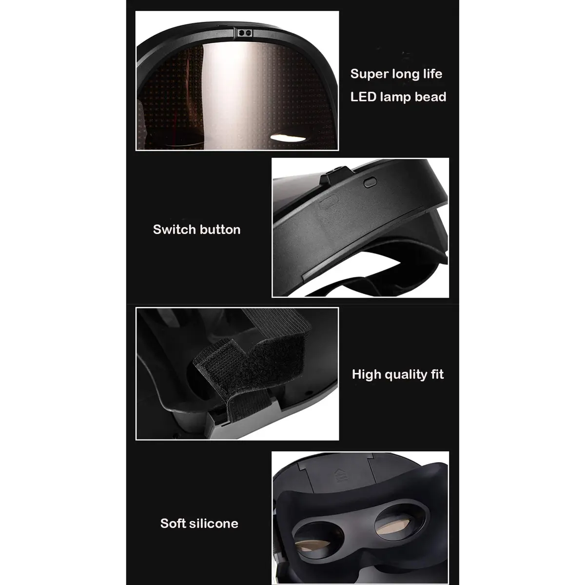 Depointer Life Led Mask with Bluetooth-compatible App Controlled, Customizable Shining Mask, unisex-adult | Bluetooth & DIY Light Display - view 2