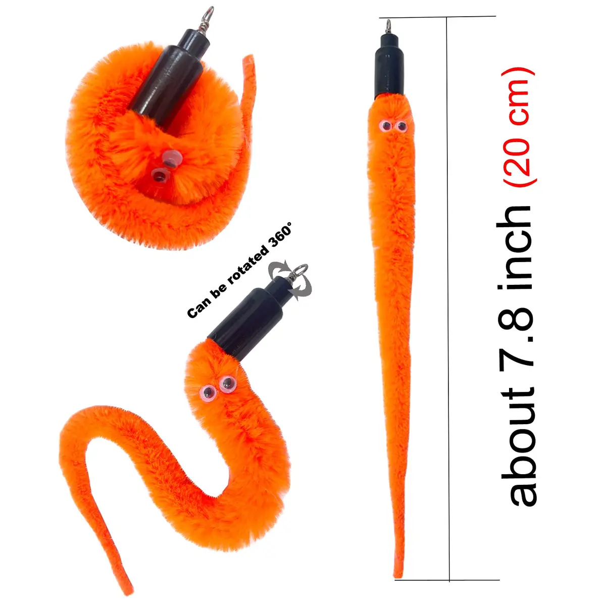 TIENAILING Cat Toy Worm Refills | 24 Pieces Interactive Cat Wand Attachments for Indoor Cats - view 4