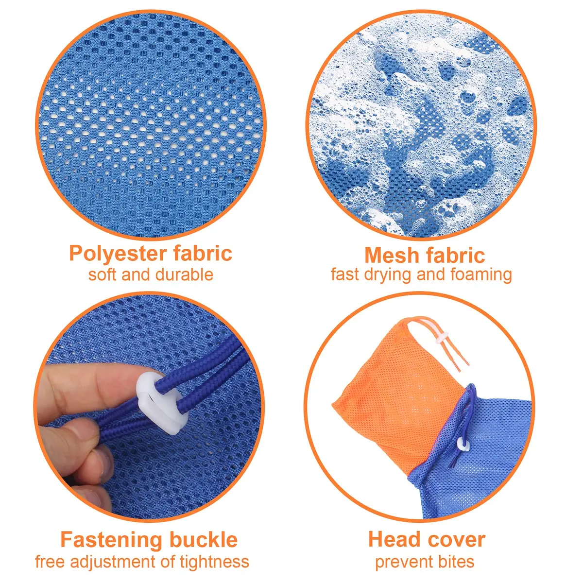 Catcan Cat Bathing Bag Anti Scratch-Washing Grooming Shower Bag for Nail Trimming, 70 cm (27.56 in) Body Girth | Breathable Mesh for Safe Grooming - view 3