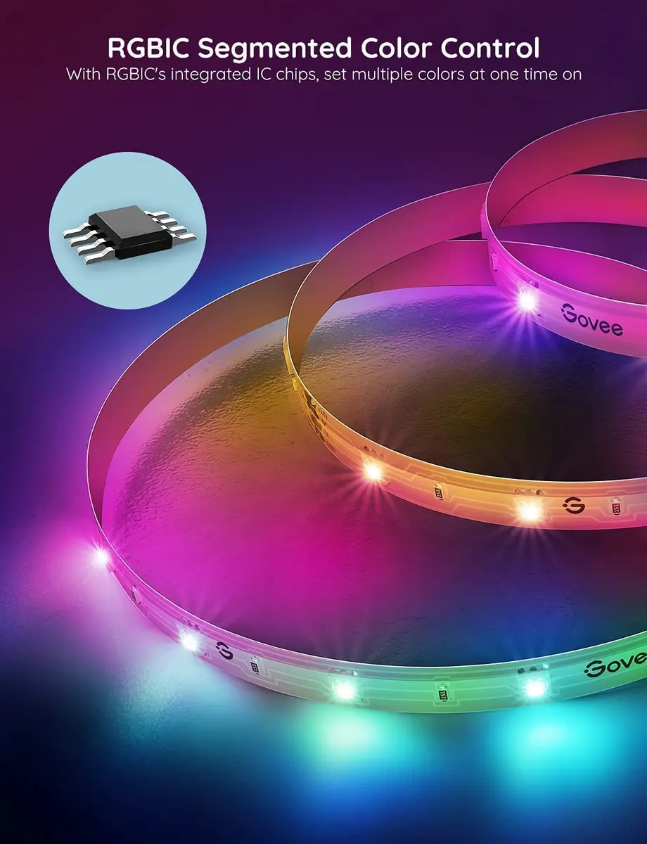 Govee RGBIC LED Strip Lights 10m (32.8ft) | Voice Control for Bedroom, Living Room, Kitchen - view 7