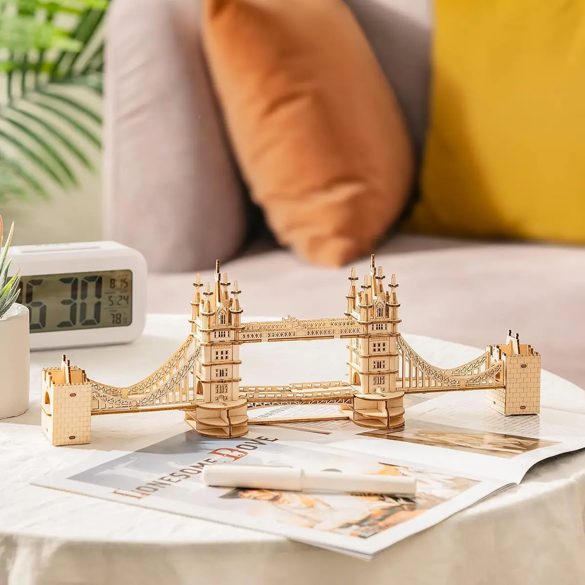 Rolife 3D Wooden Puzzles London Tower Bridge Kit | Beginner DIY Model for Adults & Kids - view 5