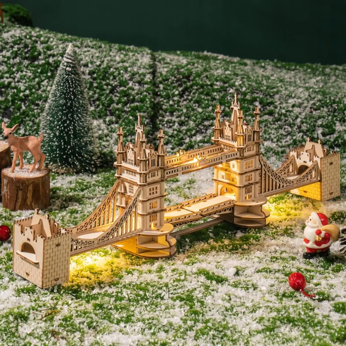 Rolife 3D Wooden Puzzles London Tower Bridge Kit | Beginner DIY Model for Adults & Kids - view 2