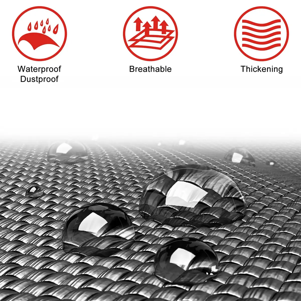 RIAYOOE Performance Air Filter Cover Waterproof Universal Fit for High-Flow Cone Air Intake Filter | 150mm (5.90in) Bottom Diameter - view 6