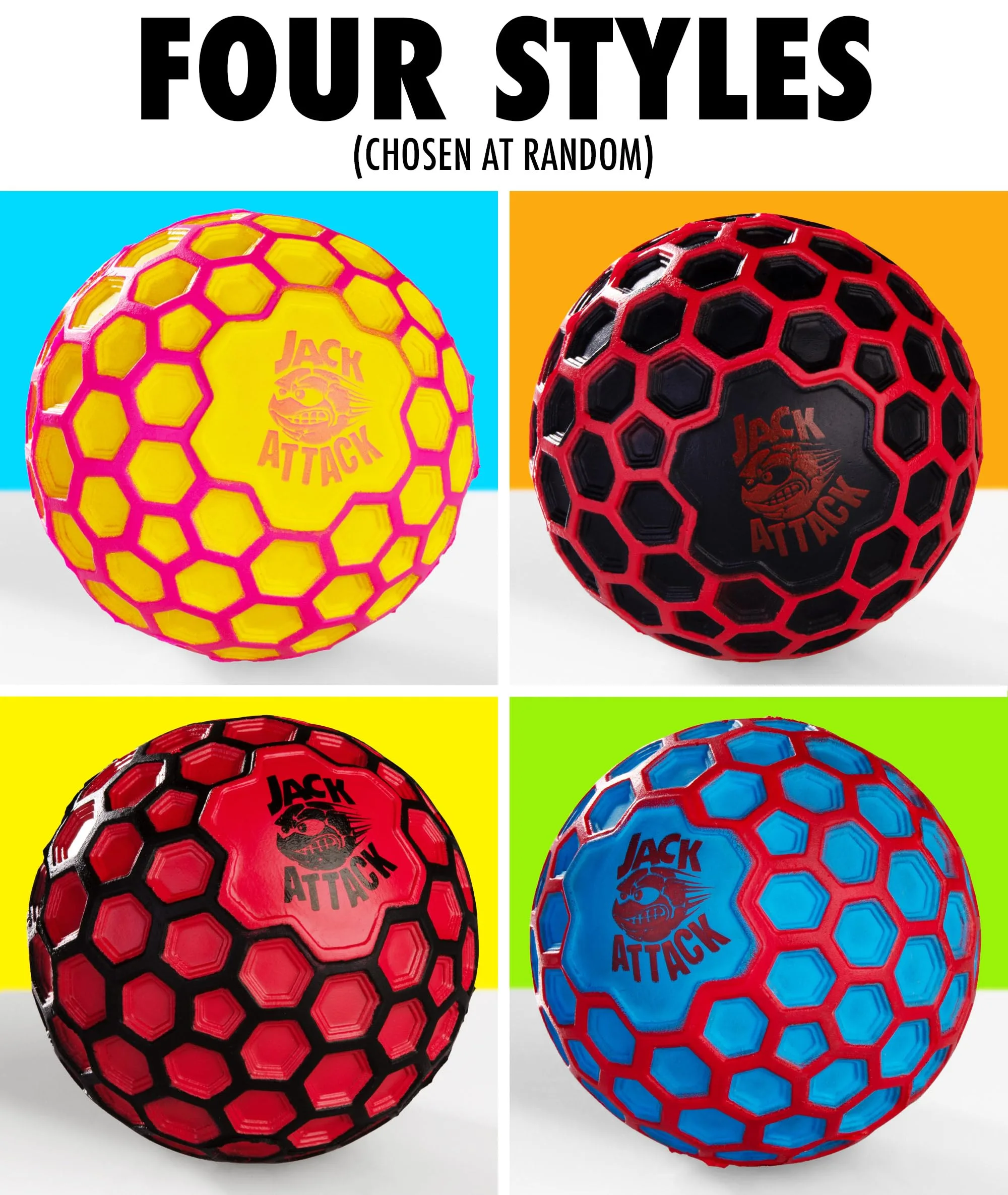 Jack Attack Hex Bounce Ball | Unisex Outdoor Toy for All Ages
