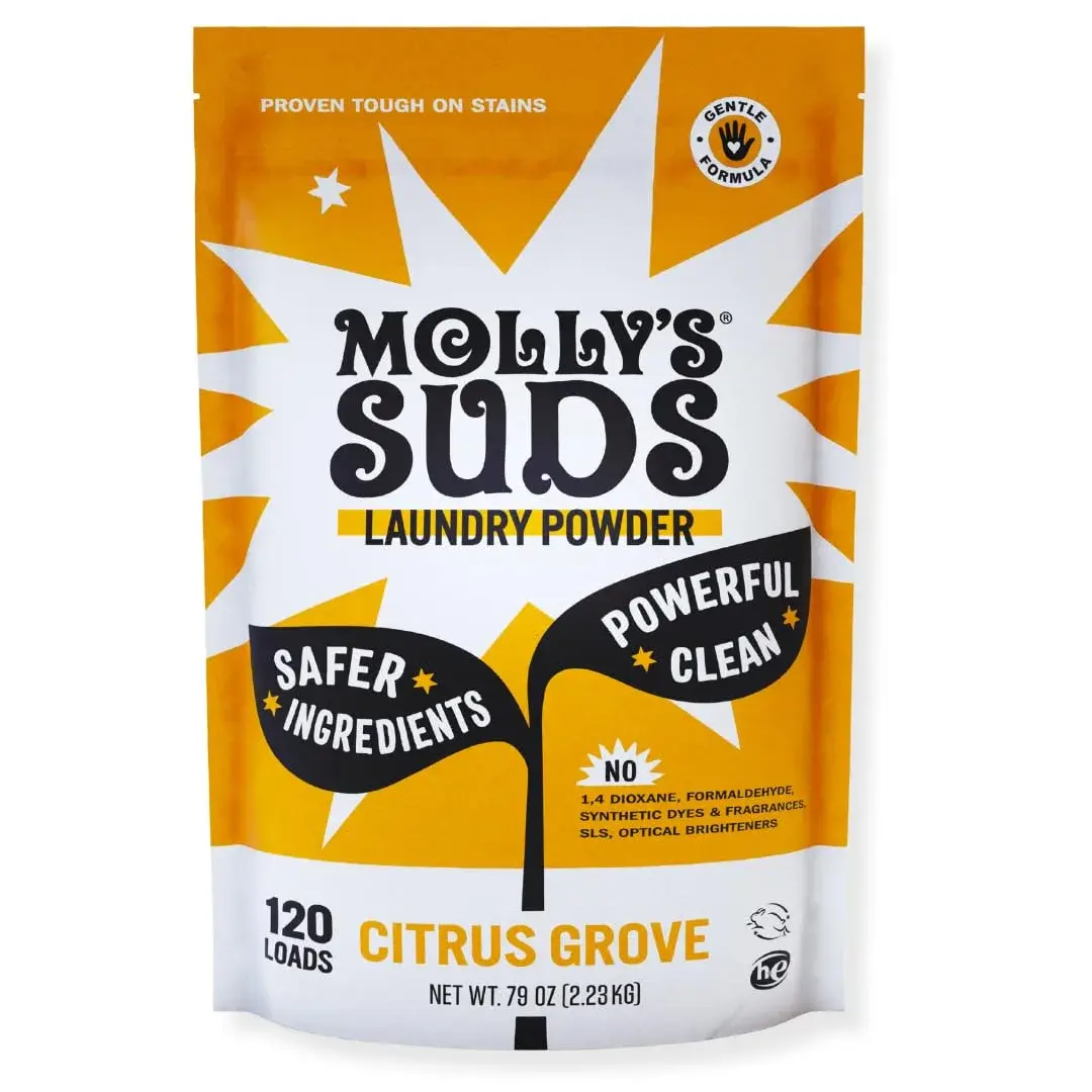 Molly's Suds Original Laundry Detergent Powder Citrus Grove 79 oz (2.24 kg) | Gentle & Effective for Sensitive Skin - main product image