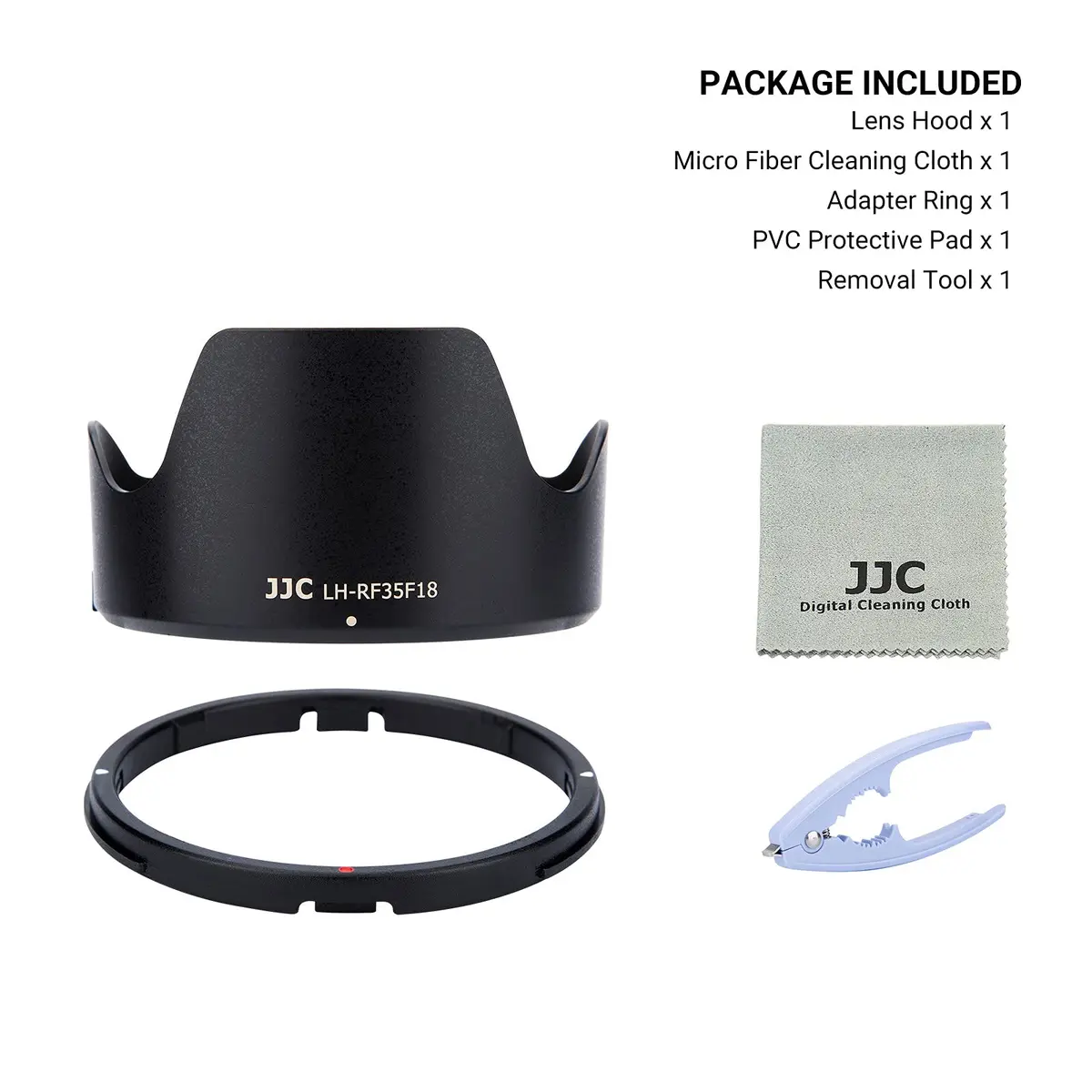 JJC Tulip Flower Lens Hood for Canon RF 35mm f/1.8 Macro IS STM Lens, Reversible Shade with 52mm Filter & Cap Compatibility (89mm x 49mm x 89mm) - view 7