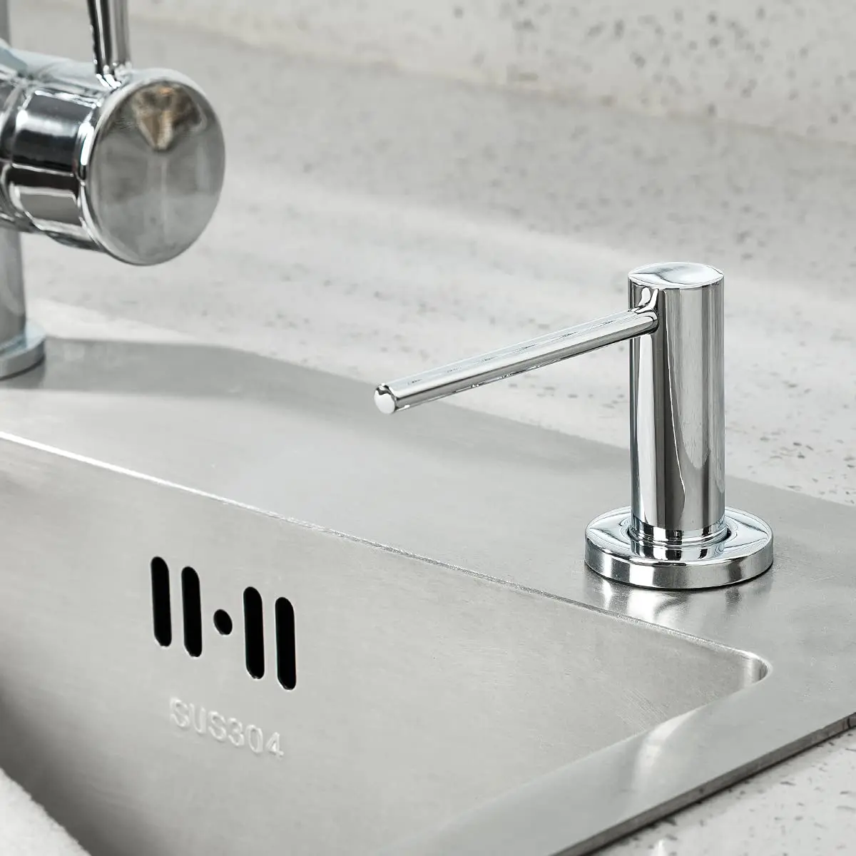 GAPPO Stainless Steel Kitchen Sink Soap Dispenser 17 oz | Polished Chrome Finish, Easy Install & Durable (70-120 chars) - view 2
