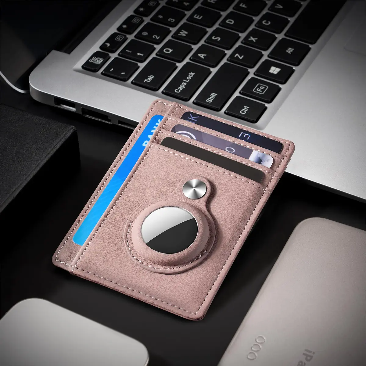 Hawanik Slim Minimalist Front Pocket Air Tag Wallet Thin Card Holder Wallet with RFID Protection | 9cm x 12cm x 0.8cm - view 8