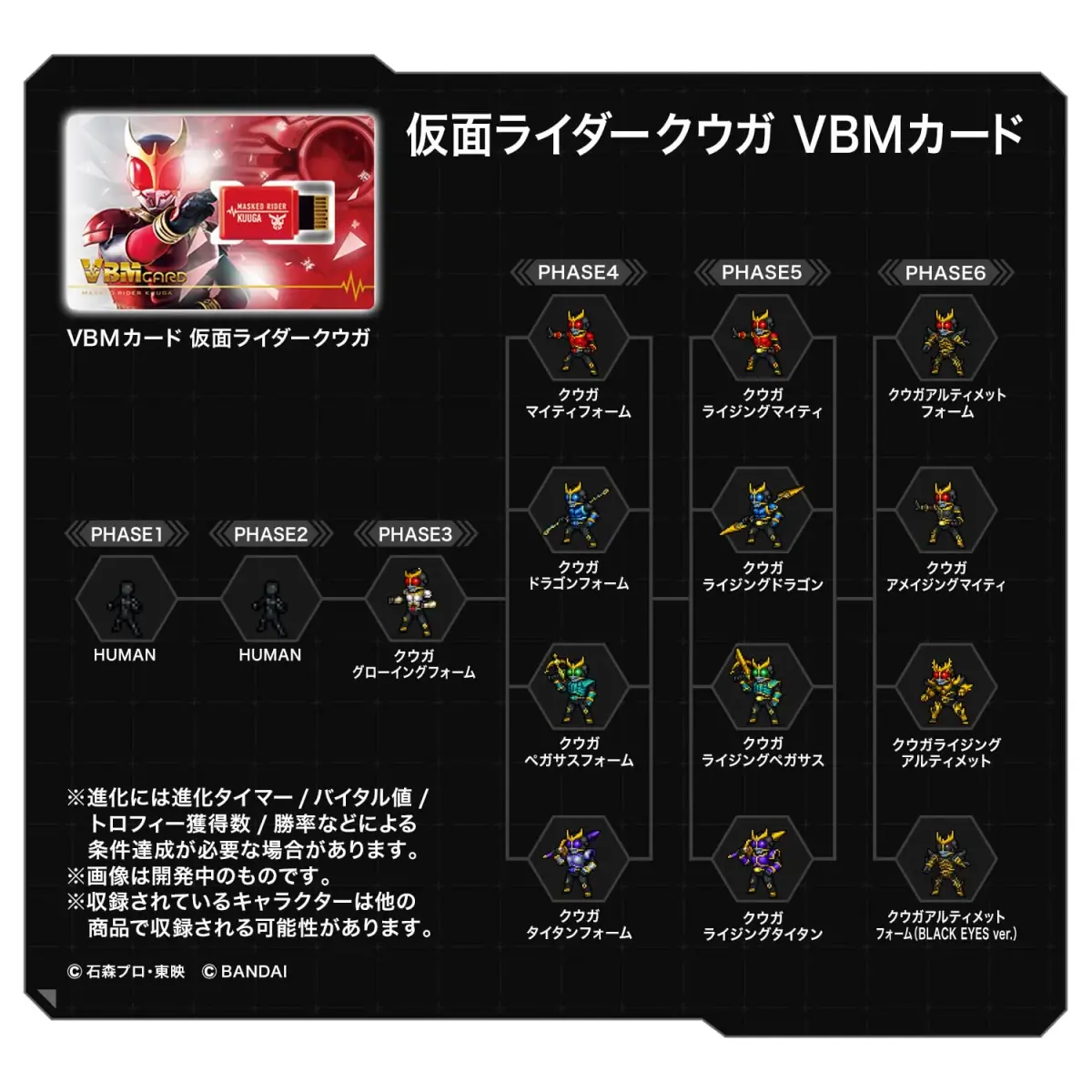 Bandai Vital Bracelet Kamen Rider Kuuga VBM Card | Plastic, Red, Unisex - view 3