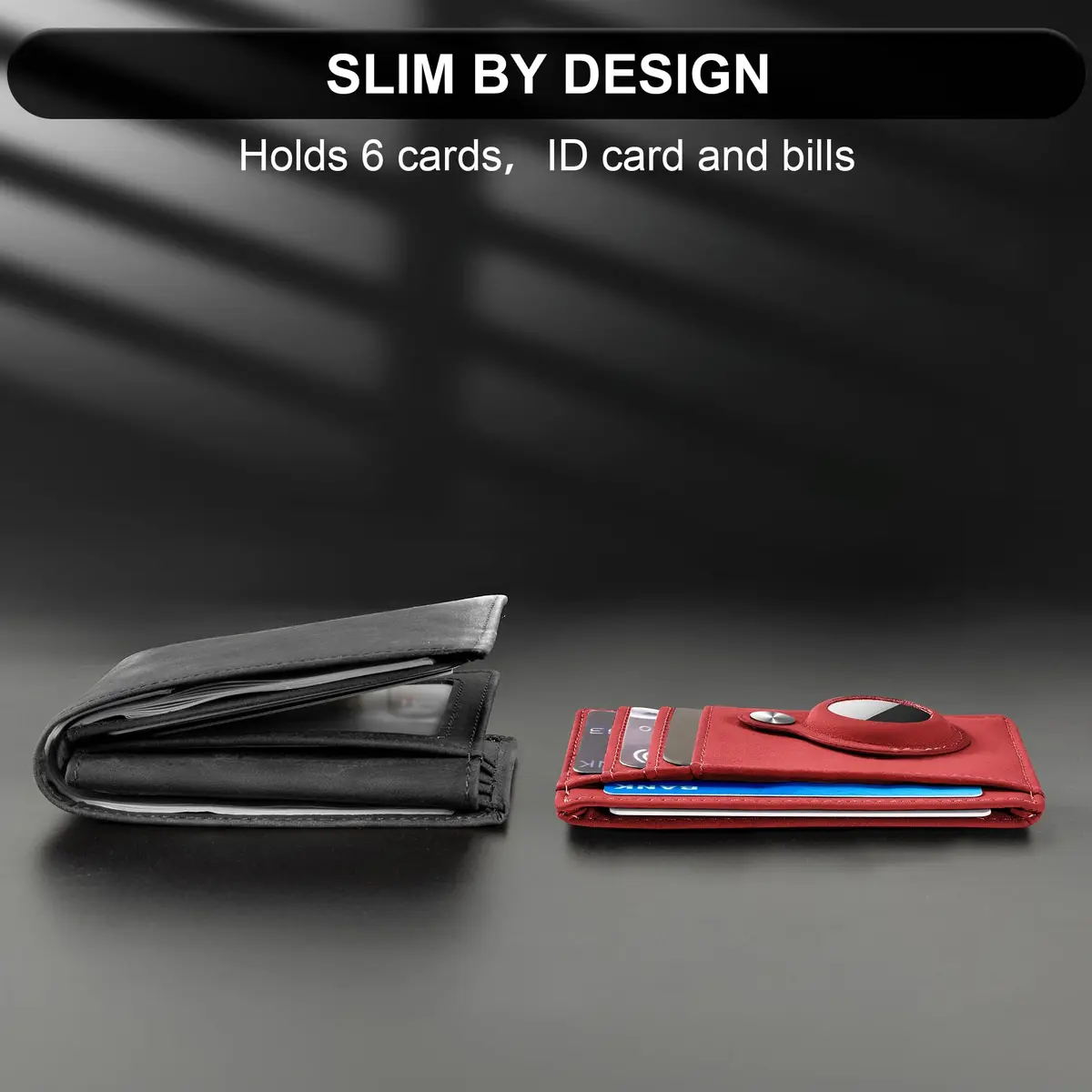 Hawanik Slim Minimalist Front Pocket Wallet for Men | Airtag Holder, RFID Shield, Thin Card Case (3.3" x 4.1") - view 5