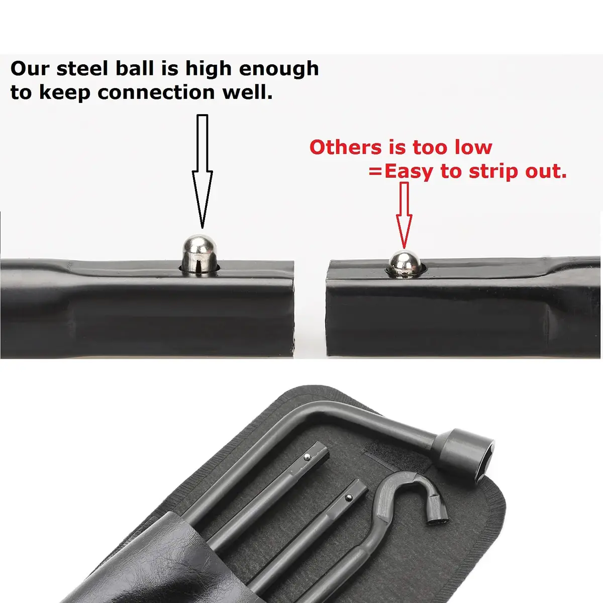 Dr.Roc Spare Tire Tool Kit with Jack Handle & Wrench | Compatible with Toyota Tundra 2007-2018 & Sequoia 2008-2022 - view 4