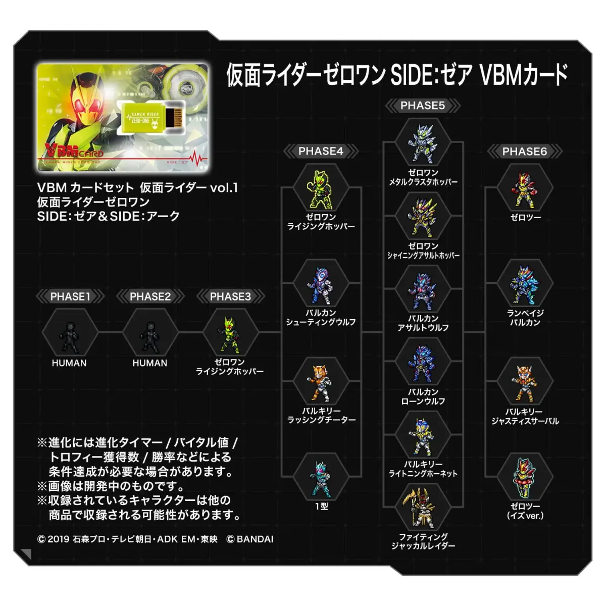 BANDAI Kamen Rider Zero-One VBM Card Set: Zea & Ark - Child, Teen, Cards | 2 Cards (2-Pack) - view 5