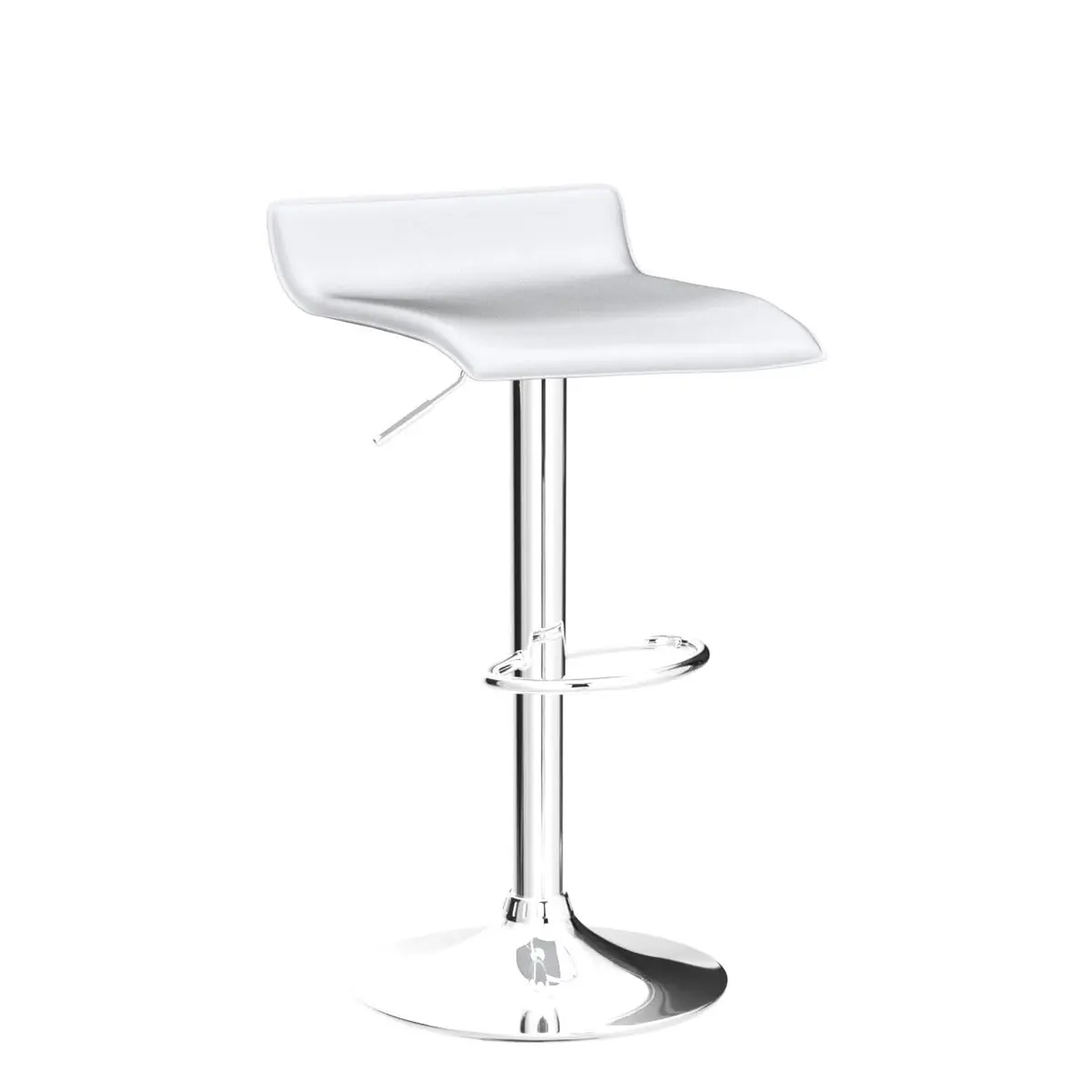 NAFORT Modern Swivel Bar Stools Set of 2 | Height Adjustable PU Leather & Chrome - view 4