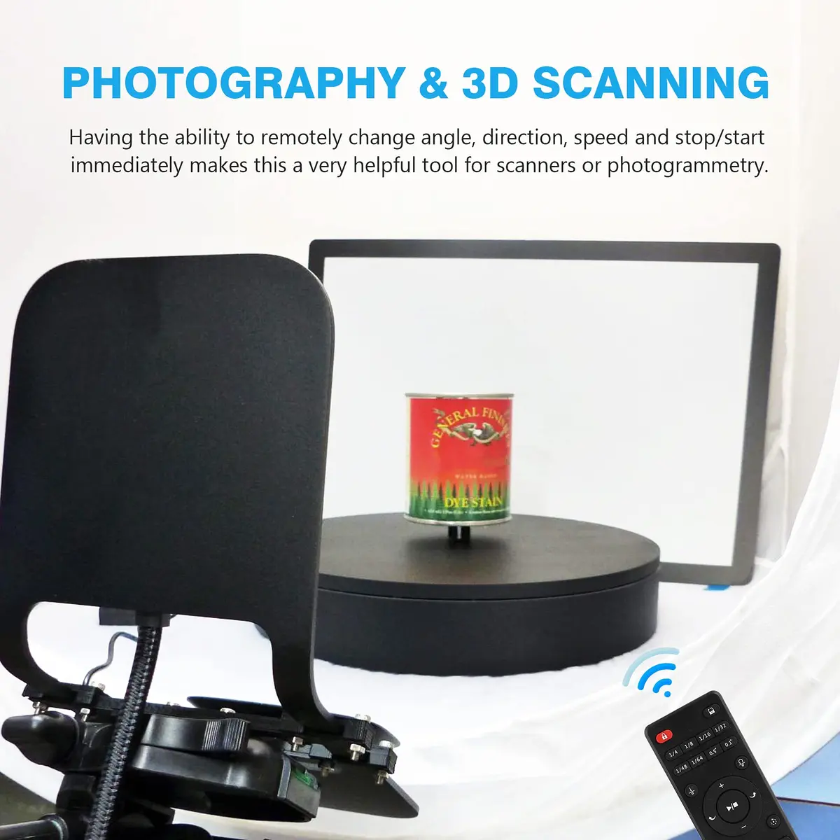 BAOSHISHAN Motorized 360° Photography Turntable with Remote, 2.54 kg (5.6 lb) Load Capacity | Captures Every Angle Clearly - view 6