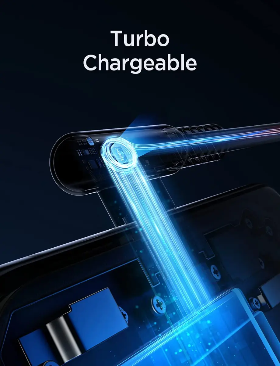 AINOPE 6.6ft Black USB C to USB C Cable 2-Pack, Right Angle Fast Charging - view 4