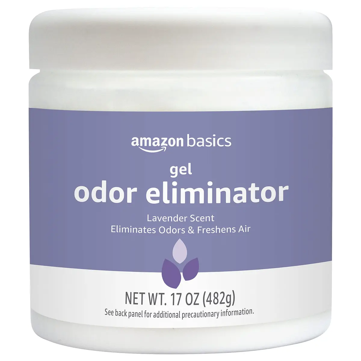 Amazon Basics Gel Odor Eliminator Lavender Scent 473ml (17 Oz) | Activated Charcoal Freshener - main product image