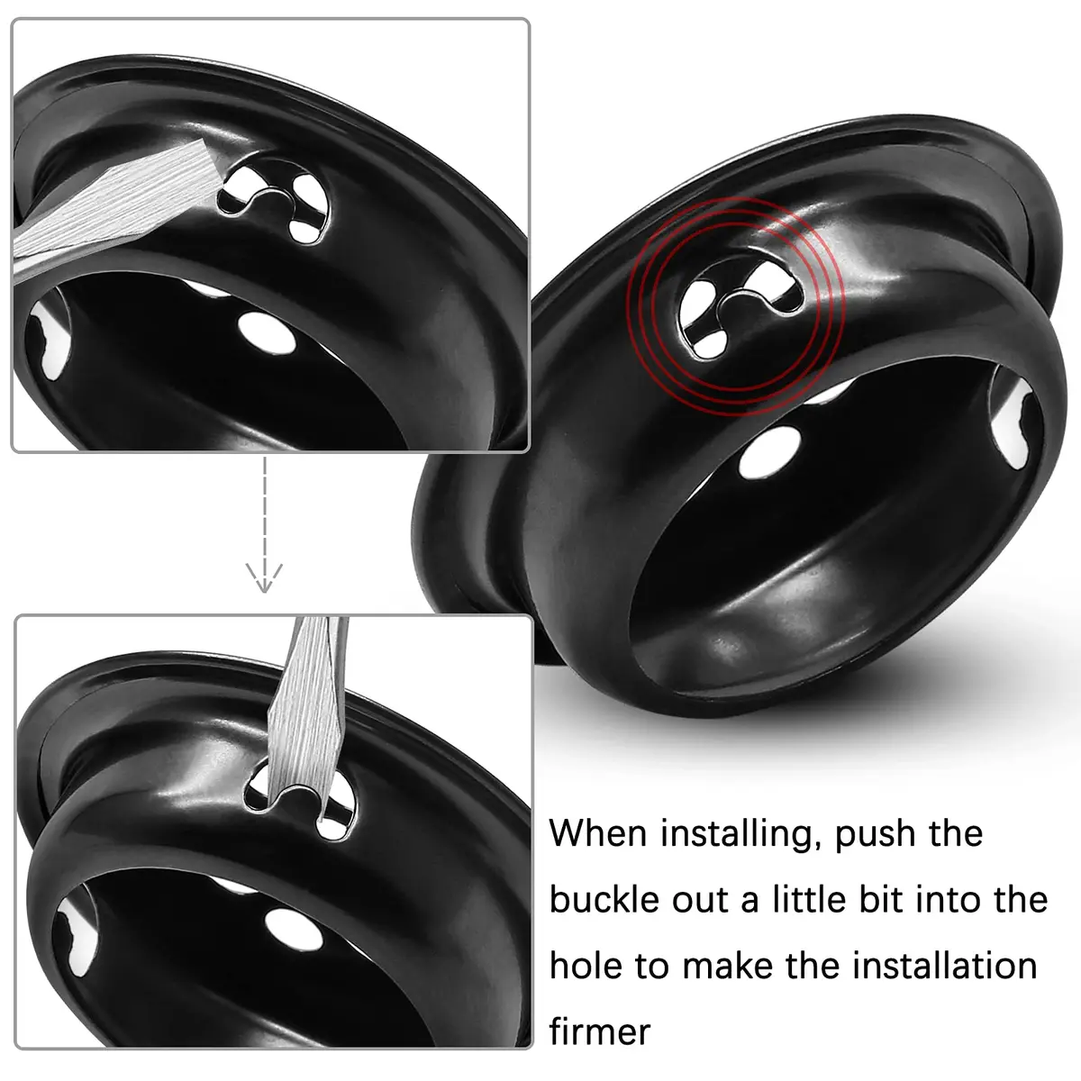 Piutouyar 25mm Air Vents Round Soffit Vents, Black | Stainless Steel Circular Vent Mesh for Kitchen & Wardrobe - view 4