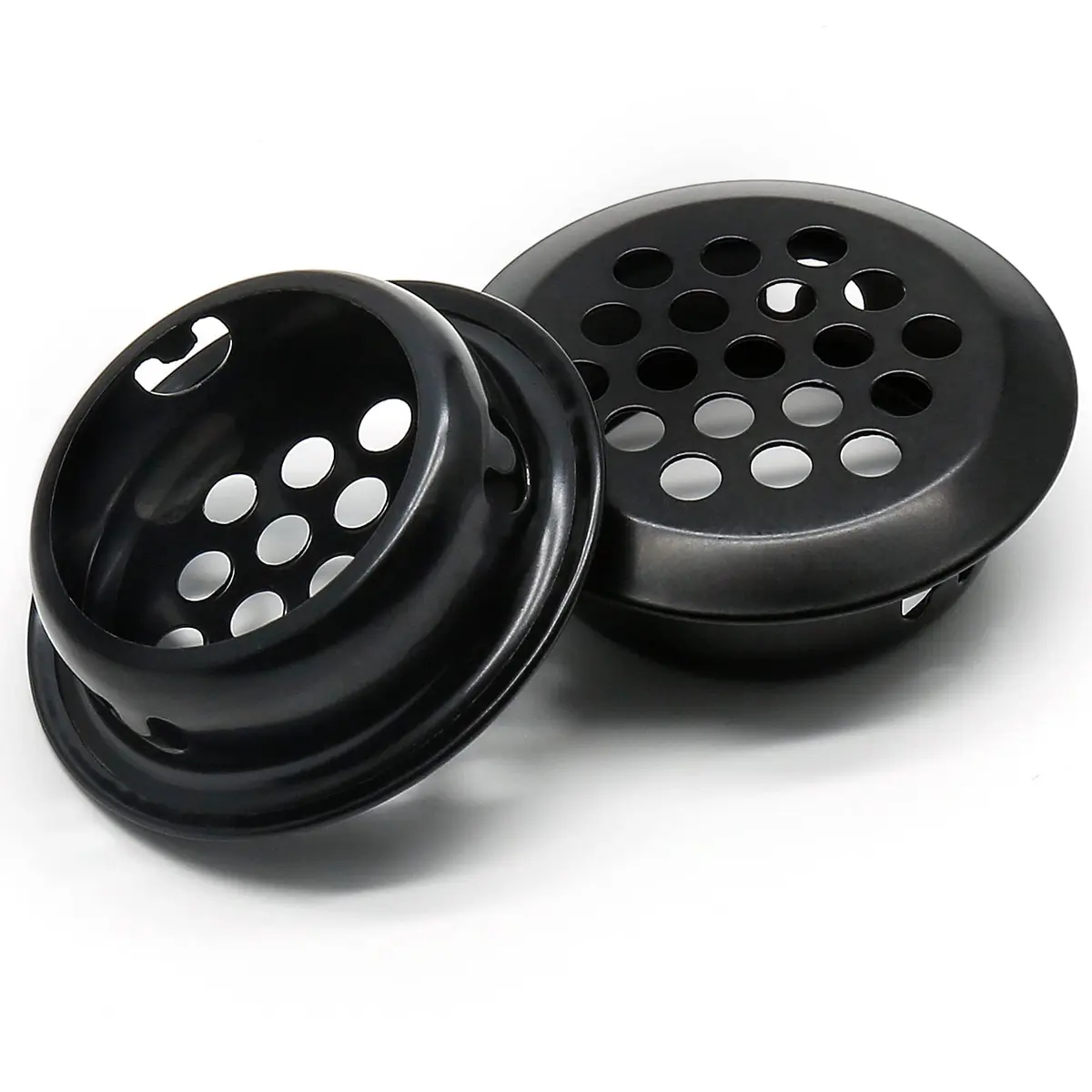 Piutouyar 25mm Air Vents Round Soffit Vents, Black | Stainless Steel Circular Vent Mesh for Kitchen & Wardrobe - view 3