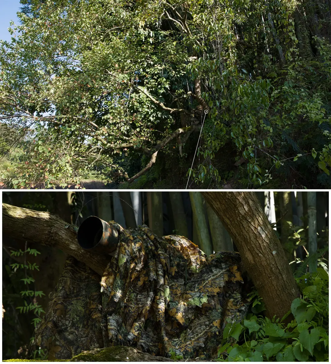 Ginsco 3D Leafy Camo Poncho Lightweight Ghillie Suit with Hood | Woodland Pattern for Hunting, Photography, Airsoft - view 5