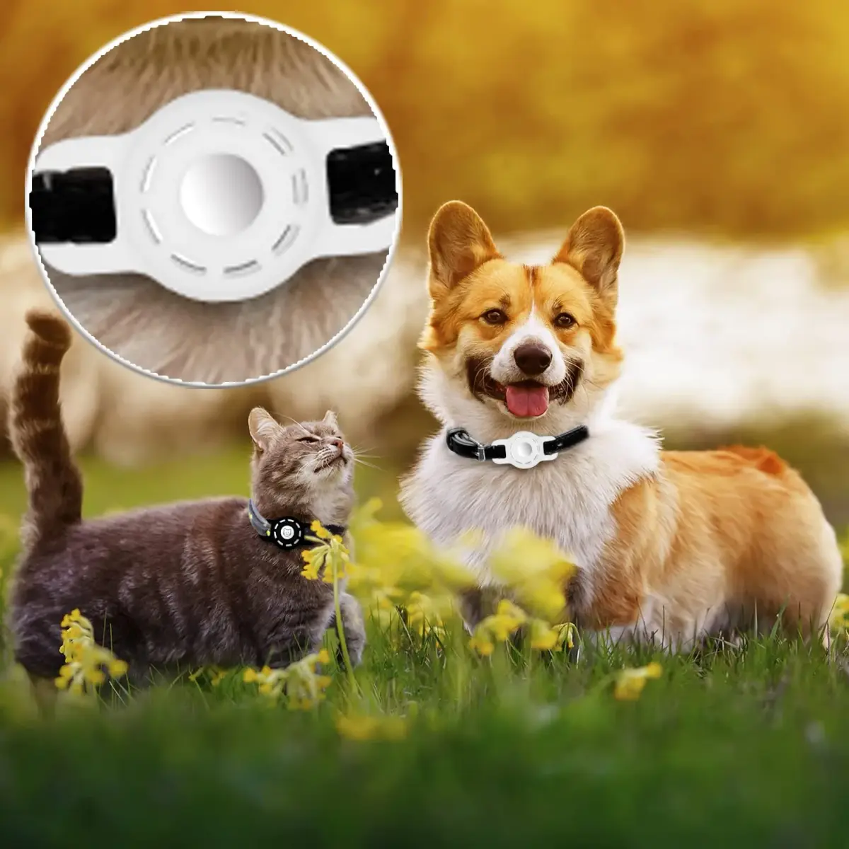 THXSBUDDY AirTag Cat Collar Holder with Protector, 2 Pack for Small Pet Collars & Bags | Fits Collars Up to 1/2 Inch - view 5