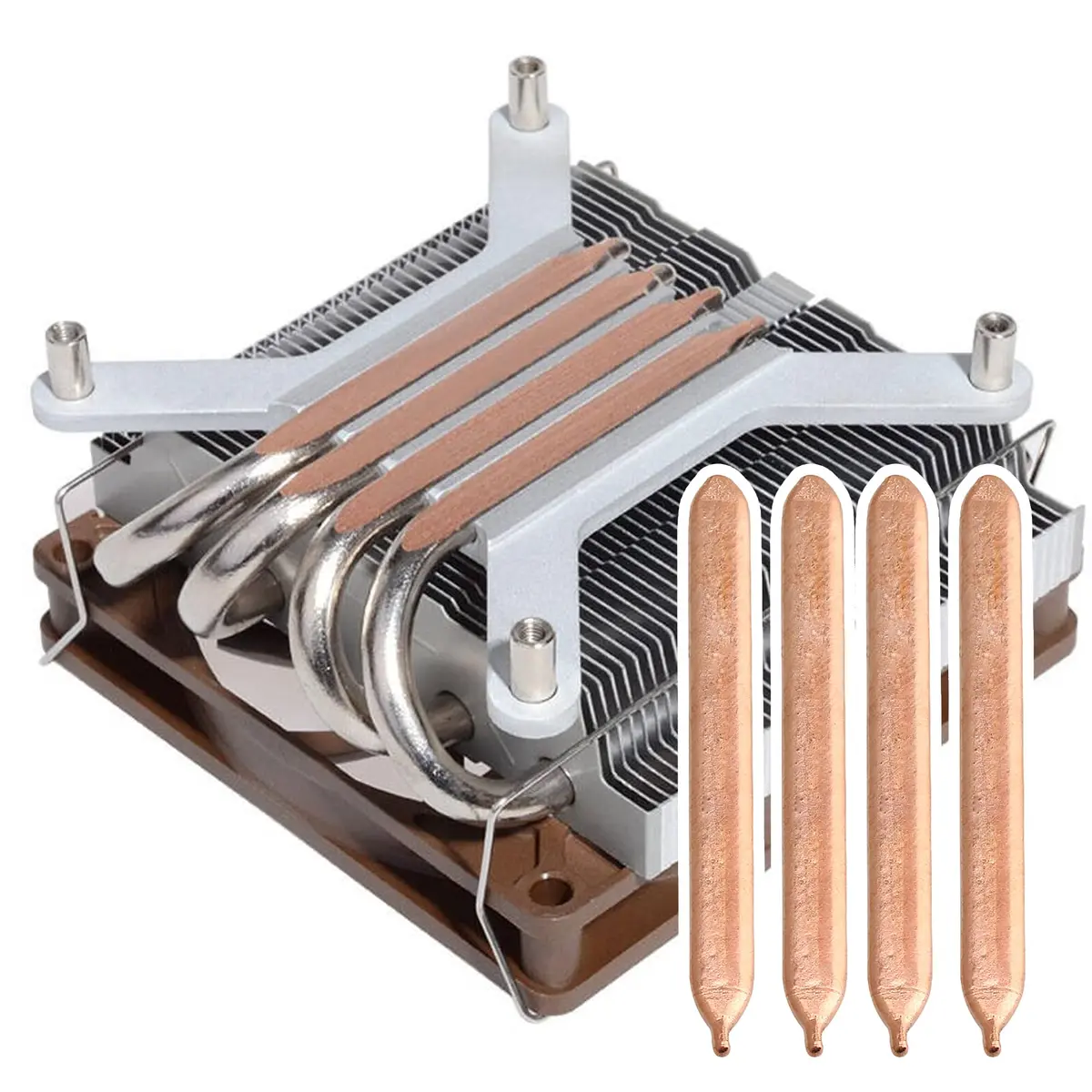 BQLZR Copper Heat Pipe 4PCS Flat Heat Sink 8x0.8x0.3cm | Long-lasting Copper CPU Tube - view 6