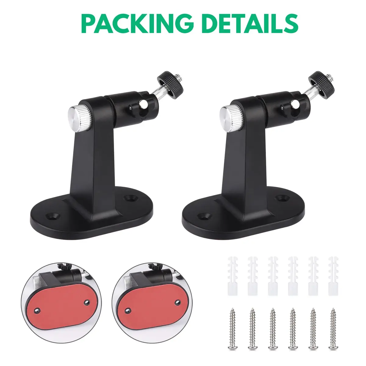 ALERTCAM 2Pack Adjustable Security Wall Mount Bracket for Ring & Outdoor Cameras | Perfect View Angle, Indoor/Outdoor Use - view 7