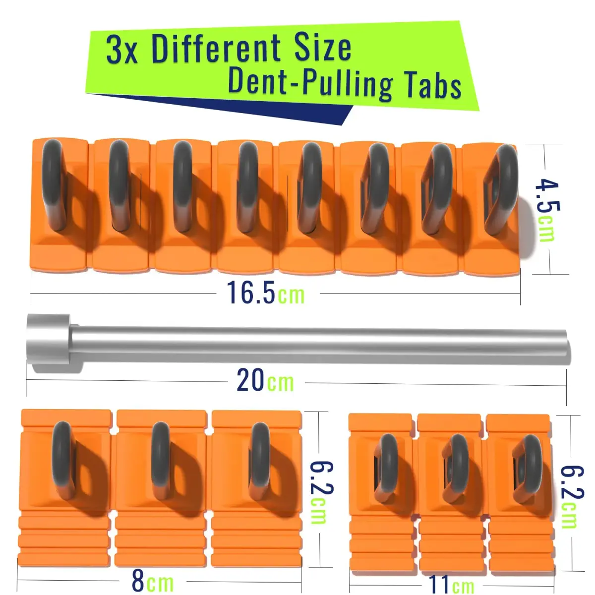 HiYi Car Dent Repair Tool Kit with Yellow Glue Tabs & Dent Lifter | 10-Piece Set - view 2