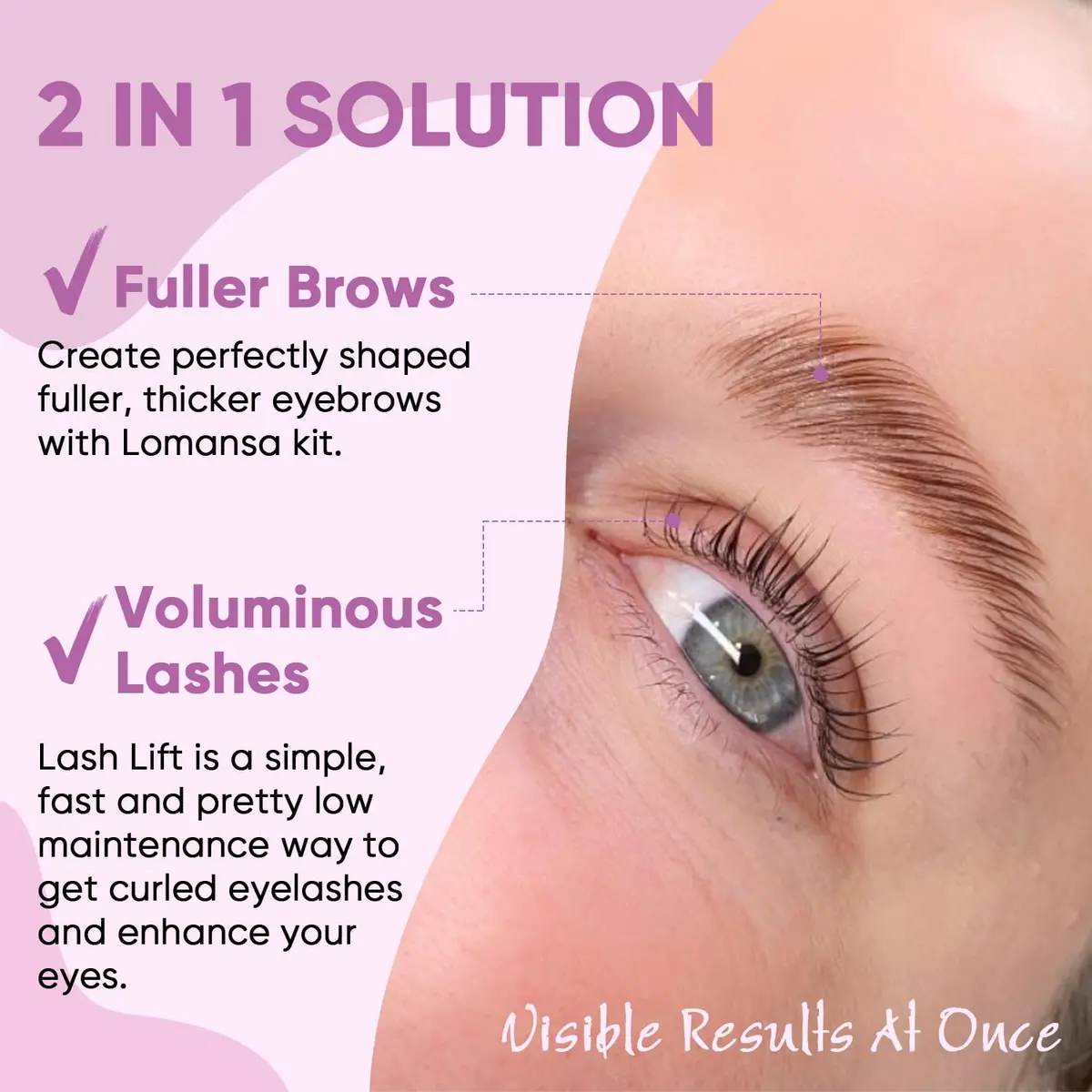 Lomansa Lash Lift Kit - Easy to Use Salon-Quality Eyelash Perm Kit with Full Tools - view 3