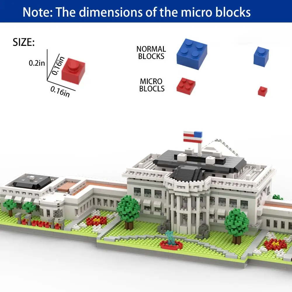 SEMKY Micro Mini Blocks White House Landmark Model Set | 3000 Pieces for Kids & Adults - view 2